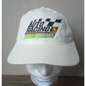 Vintage 90s CBS Sports Auto Racing Hat KTVT Channel 11‎ Adjustable Baseball Cap